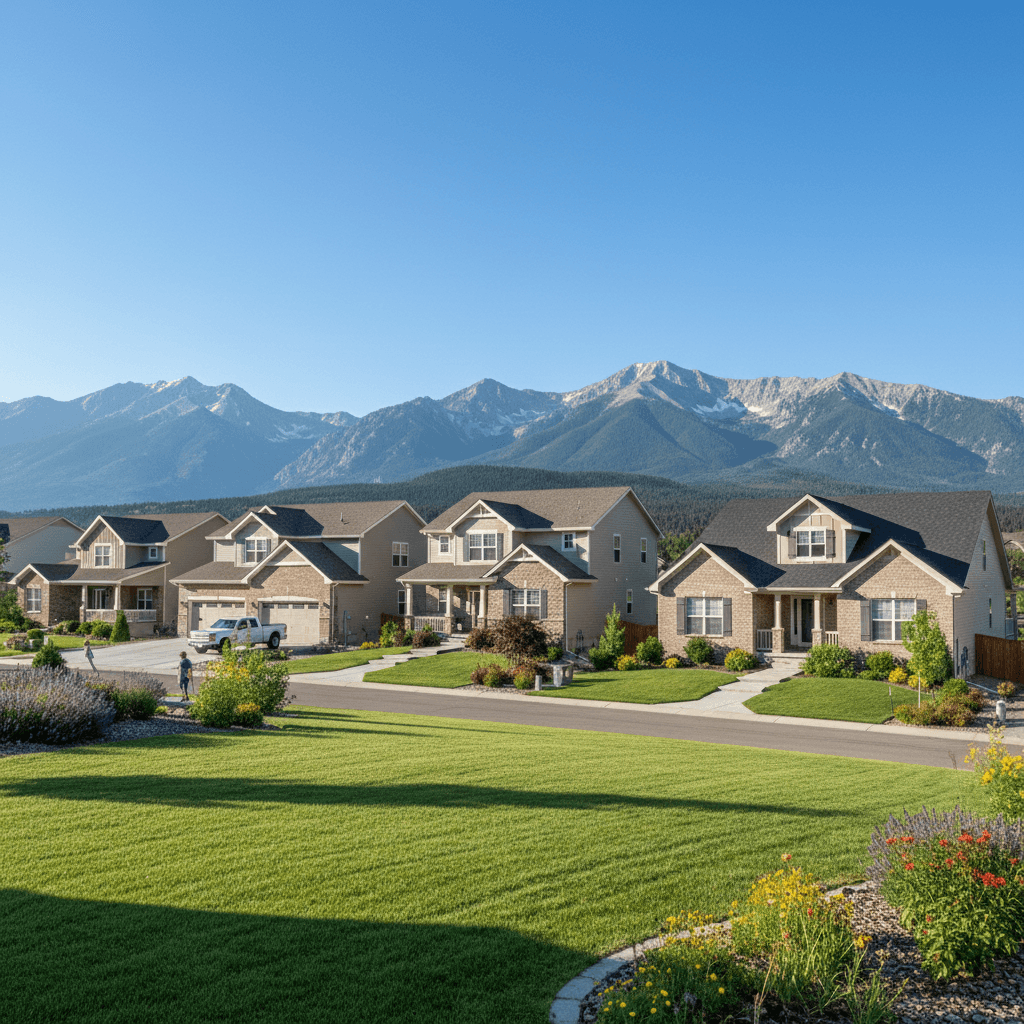 Typical suburban homes in Sandy, Utah