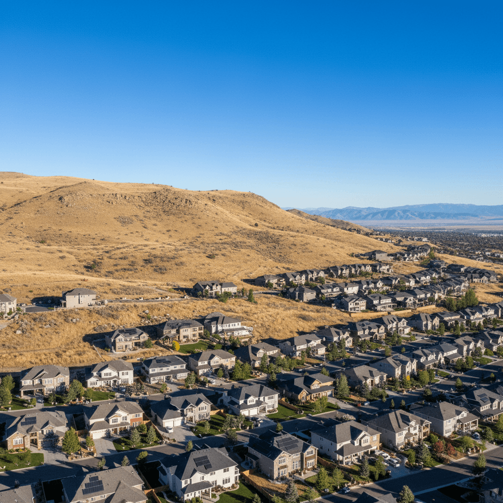 Modern residential view in Draper, Utah